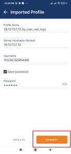 Connect to Iranian IP on Android using OpenVPN