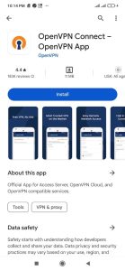 OpenVPN app installation on Android